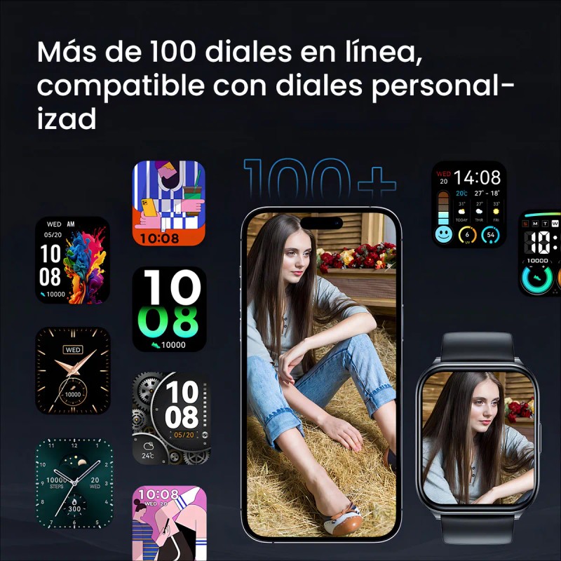 Smartwatch Reloj Inteligente Llamada 1.85'' Filwans Gts Mini Pantalla Mujer