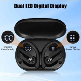 UrbanX Wireless Earbuds for Y6 (2017) with Immersive Sound True 5.0 Bluetooth Over The Ear Sport Headphones with a Charging Case - Stereo Calls Touch Control IPX7 Sweatproof Deep Bass