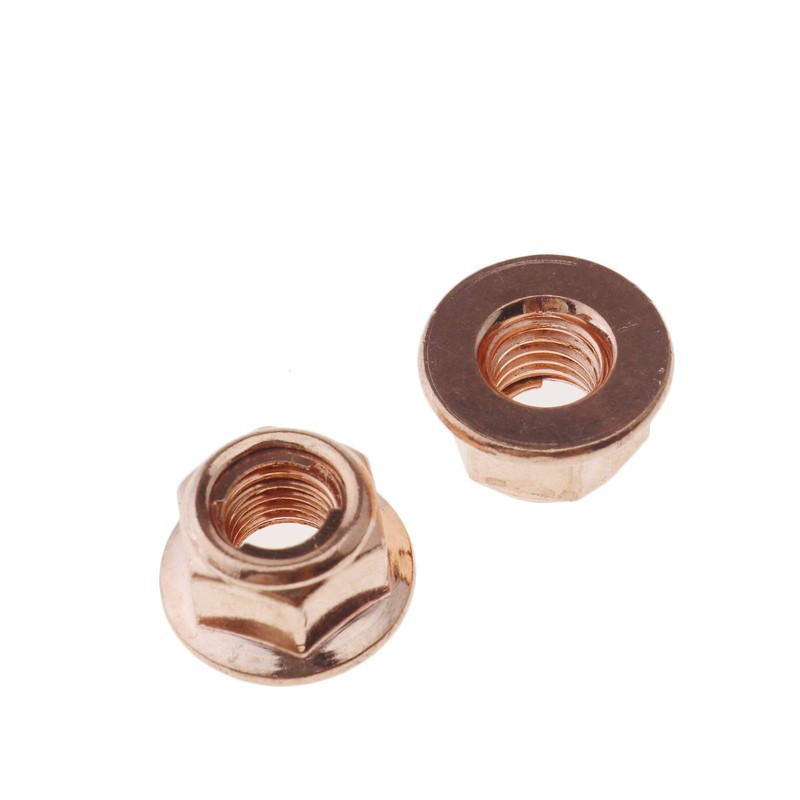 Car Exhaust Manifold Nuts Head Stud Nut M8 Hex Copper