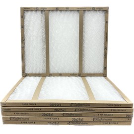 20x25x1 Glasfloss Fiberglass Air Filter, Double Strut, GDS Series, Made in USA, Actual Size: 19 5/8 x 24 5/8 x 3/4 (Box of 6)