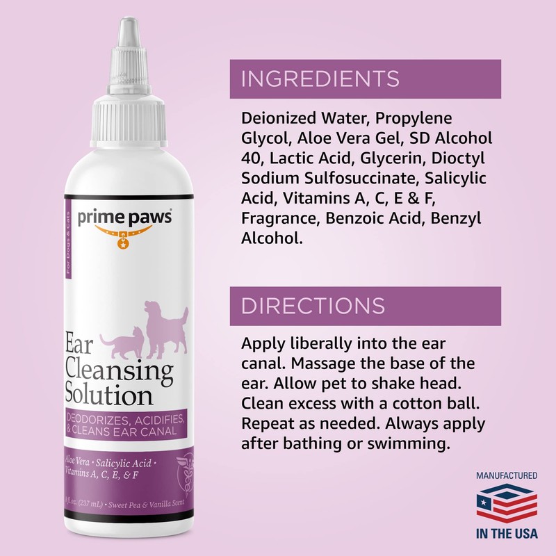 Ear Cleansing Solution for Dogs and Cats - Pet Ear
