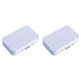 WTYONZEL 2Pack Travel Floss Picks Case with Mirror,Dental Floss Dispenser,Refillable Portable Floss Pick Holder Container for Daily and Travel(White)