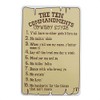 The Ten Commandments Cowboy Style Metal Sign Funny Christian Home