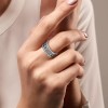 AeraVida Sparkling Cubic Zirconia Sterling Silver Band Ring-8