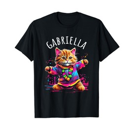 Gabriella Dancing Kitty Cat Design for Girls Name Gabriella T-Shirt