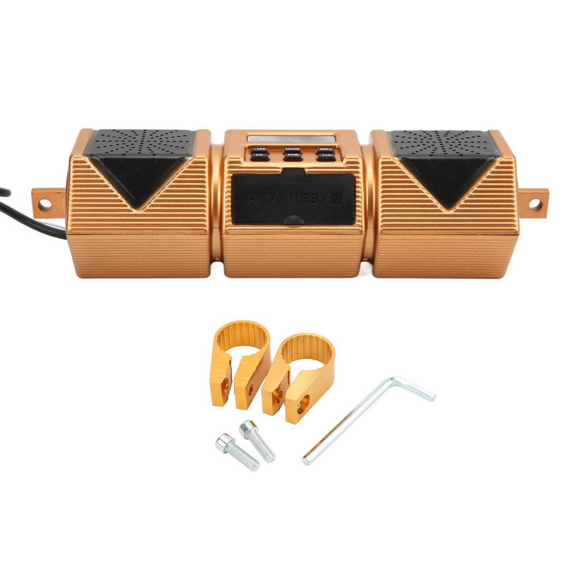 Motorcycle Stereo Speaker Handlebar Mount MP3 Music Player IP54 Waterproof