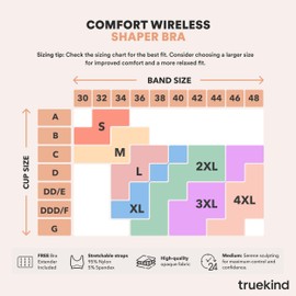 Truekind Bras for Women - Womens Bras, Wirefree Bra White