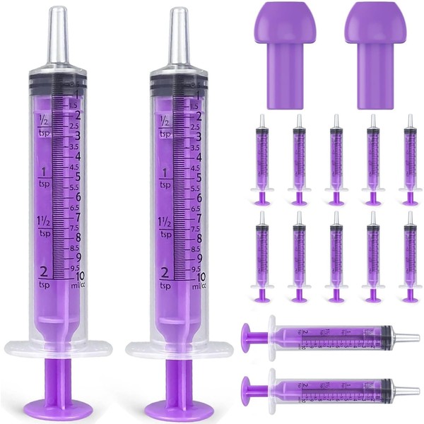 GUOSIYAO Feeding Syringe Plastic Syringes Set of 22 Disposable Syringes