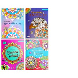 Dreams Art - Set de 4 Libros para Colorear Mandalas Relajación Vol. 2 - Editorial Dreams-Art | Libro de Mandalas para Adultos y Niños | Actividad Creativa para Relajación y Mindfulness