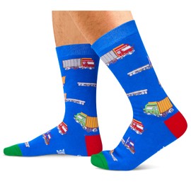 Zmart Funny Trucking Gifts for Men Women - Cool Truck Driver Gifts for Men Trucker, Gifts for Truck Owners, Novelty Men Women Truck Socks Stocking Stuffers