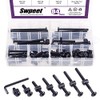 Swpeet - Juego de 84 tornillos de tornillería para cuna,