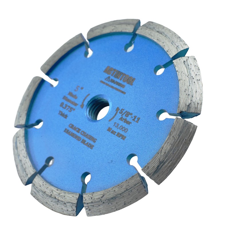 ACTINTOOL 5"x0.375" Concrete Crack Chasing Diamond Blade, 5 Inch Crack