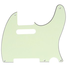 Musiclily 5 Holes Vintage Tele Pickguard Guitar Pickguard for Fender American/Mexican Telecaster Electric Guitar, 3-Ply Mint Green