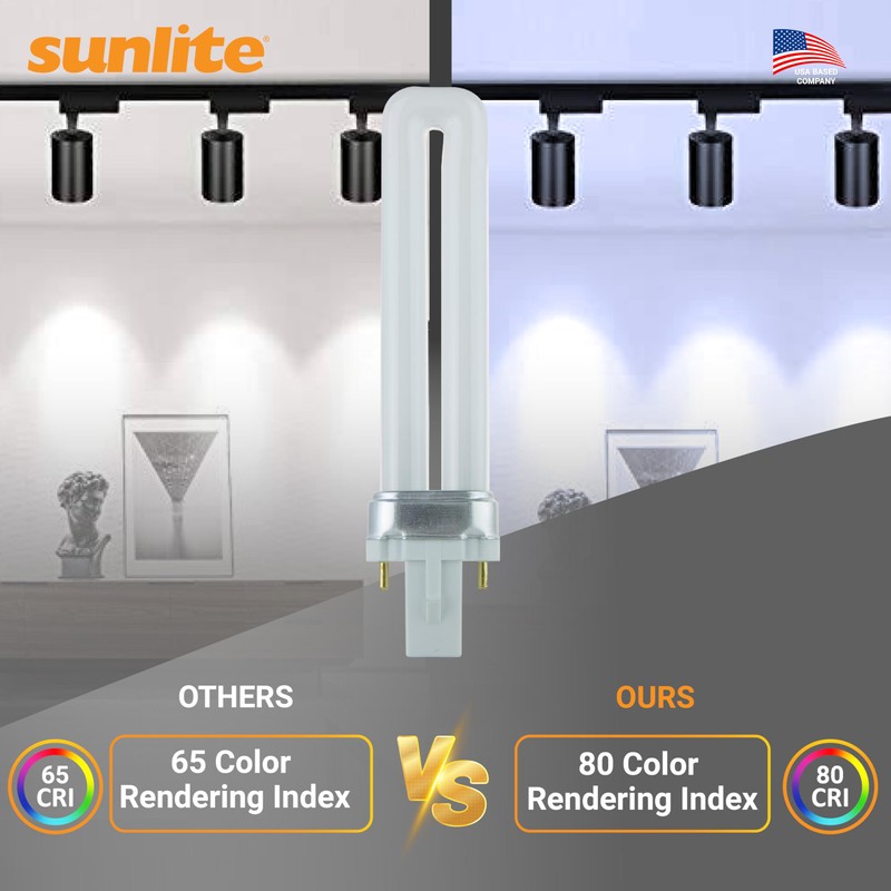 Sunlite PL13/SP65K Compact Fluorescent Single U-Shaped Twin Tube Light Bulb,