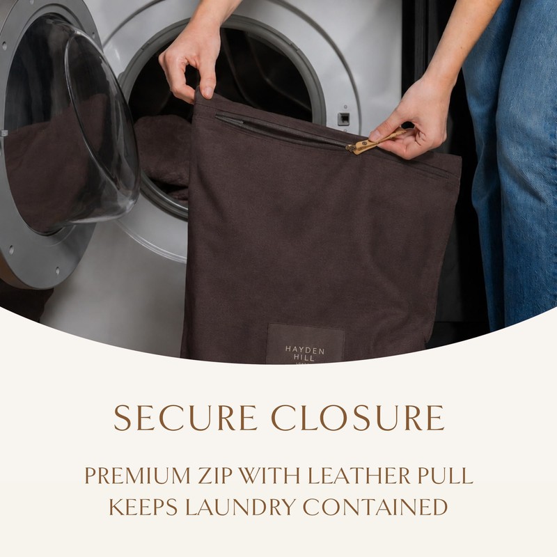 Hayden Hill Luxury Organic Cotton Travel Laundry Bags, Small &