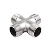 Beduan Cross 1/2" Male NPT Cast Pipe Fitting, 4 Way