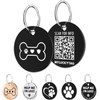 MYLUCKYTAG Stainless Steel Engraved QR Code Pet ID Tags Dog