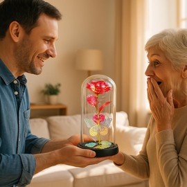 LIAN Rose Flower Gifts for Women, Forever Rose Flower Lamp, Mothers Day Flowers Gifts for Mom, Birthday Gifts Women, Rose Gifts. Gift for Valentine's Day, Mother's Day, Christmas,Anniversary,Birthday