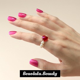 Beaolata Nail Polish Strips, 32PCS Salon Quality Wraps, Long Lasting Gel Nail Stickers for Women Easy Apply& Remove (Fuschia Box Pink)