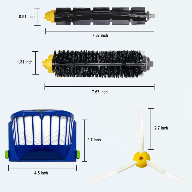 Replacement Accessories Kit for iRobot Roomba 600 Series 694 675