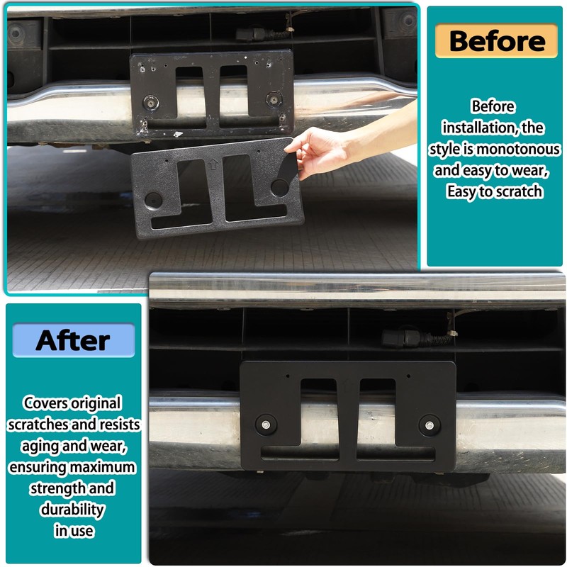 Front License Plate Bracket Holder Frame Compatible with Nissan Titan