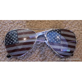 CTS New USA American Flag Sunglasses Aviator 4 of July Patriotic 100% UV Protection