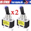 Unbranded 2x Blue LED Light 3Pin Rocker Toggle ON/Off Switch