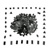 4 Shapes Mixed Glass Mosaic Tiles,Square+Diamond+Triangle+Rectangle 220 PCS Stained Glass