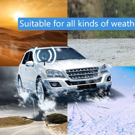 Vecys Universal Car Antenna Rod Roof Antenna 18.1 cm Car Antenna FM/AM Replacement Antenna with 3 Adapters (M4, M5, M6) Short Rod for FM AM Tuning Radio Car Adapter Black