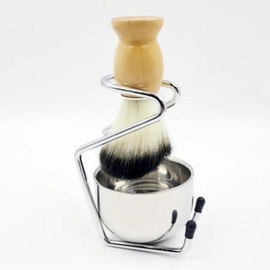 ( )Barber Shop Brush Foamer Mixing Bowl Holder Shaving Supplies Set / ( )바버샵 브러쉬 거품기 믹싱볼 거치대 면도 용품 세트