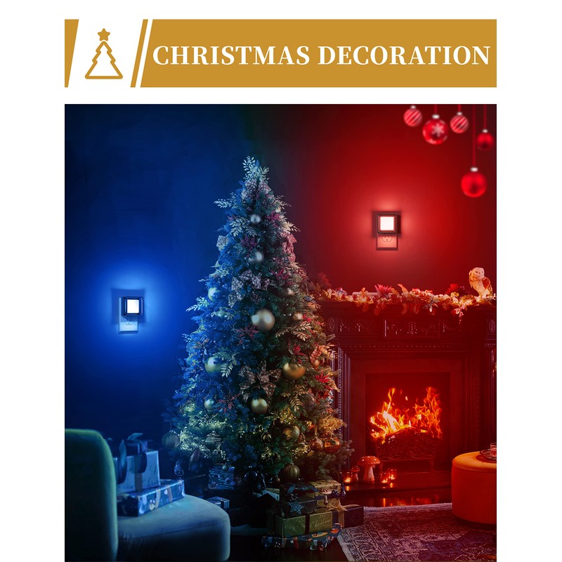 DORESshop Blue Night Light [2 Pack], Night Lights Plug Into