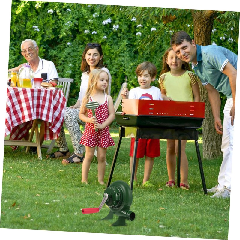 Mipcase Hand Cranked Air Fire Blower for Grill and Barbecue