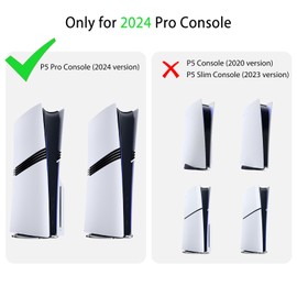 Faceplate 5 Piece with RGB LED Light Strip for P5 Pro Disc and Digital Edition(2024), Console Cover Plates Cooling Vent and Dust Filter, Matte Black Side Shell Panels