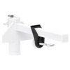vidaXL White Umbrella Clamps for Balcony - 1.5" Steel Parasol