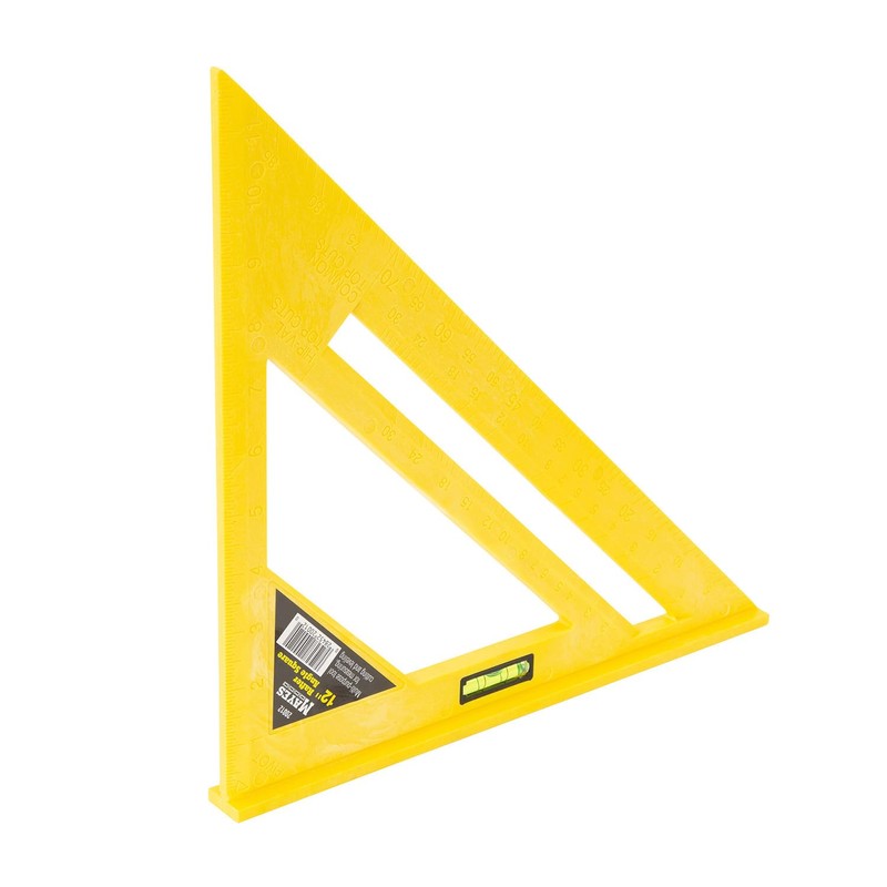Mayes 20012 12-Inch Carpenter Square with Level Vial, Made in