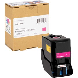 SHIKI Compatible Toner Cartridge for Konica Minolta bizhub C3350/C3850/C3850FS Magenta (TNP48M/A5X0330) 10,000 Pages (Magenta)