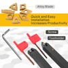Indexable Lathe Turning Tool 21Pcs Kit 5/8'' 16mm Shank 7