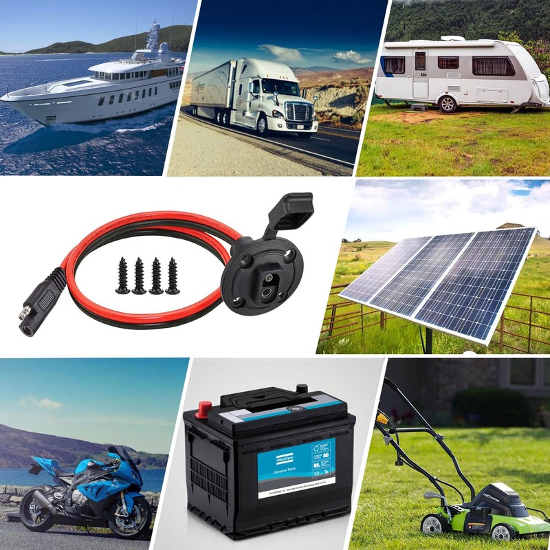 dstfuy SAE Connector,10AWG SAE Socket Sidewall Port,So Quick Connect Solar