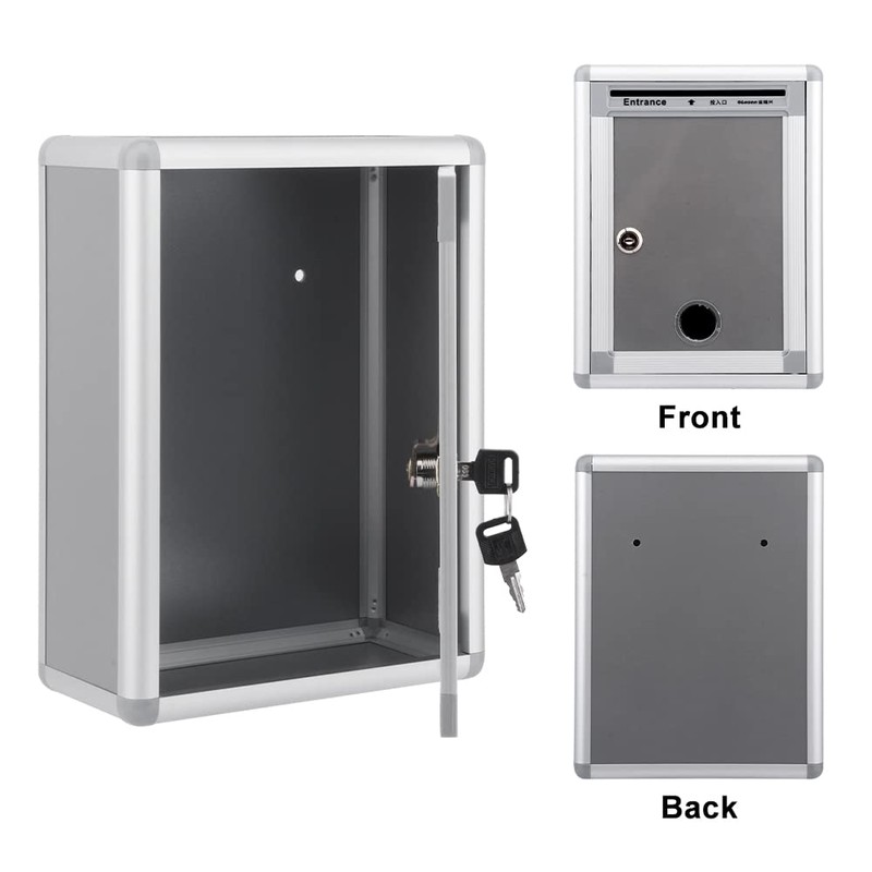 Wall Mount Mailbox, Lockable Secure Post Box, Letter Box for