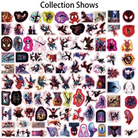 GTOTd Spider Hero Stickers (100pcs) Films Gifts Merch Party Supplies Vinyl Water Bottle Luggage Guitar Skateboard Aesthetic Gifts for Teens Fans
