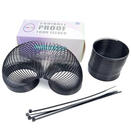 2 PCS Squirrel Proof Spring Device Metal Squirrel Barrier Spring Type Coil Guard, Outdoor Hanging Bird Feeder Accessories for Birdfeeder Poles Bird Houses