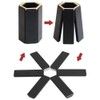 4 Pcs Folding Heat Proof Mats Black Foldable Trivet Pan