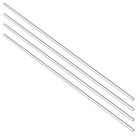 sourcing map Acrylic Round Rod,2mm Diameter 8 inch Length,Clear,Solid Plastic PMMA Bar Stick 4pcs