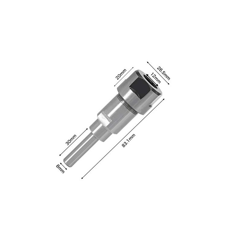 KATSU Milling Cutter Collets Extension Rod Adapter 8 mm to