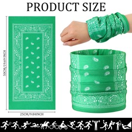 Cozypower 100 Pcs Paisley Neck Gaiter Bulk Seamless Bandanas Face Mask Headwear Balaclava for Men Women Wind UV(Fashion Color)