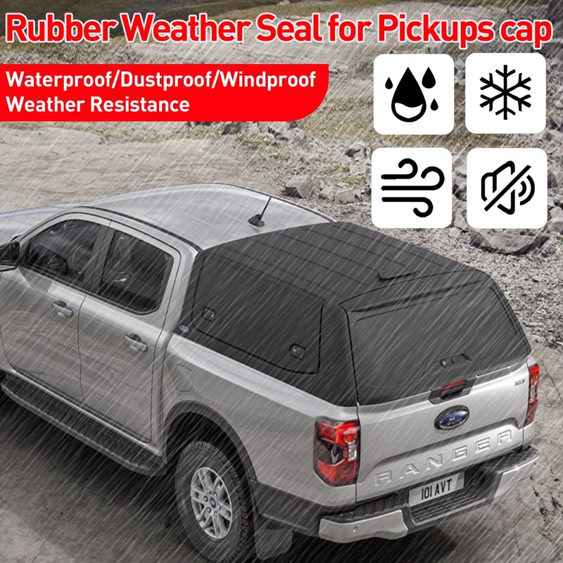 Tonneau Cover Seal Adhesive Tailgate Seal, Truck Topper Seal Rubber