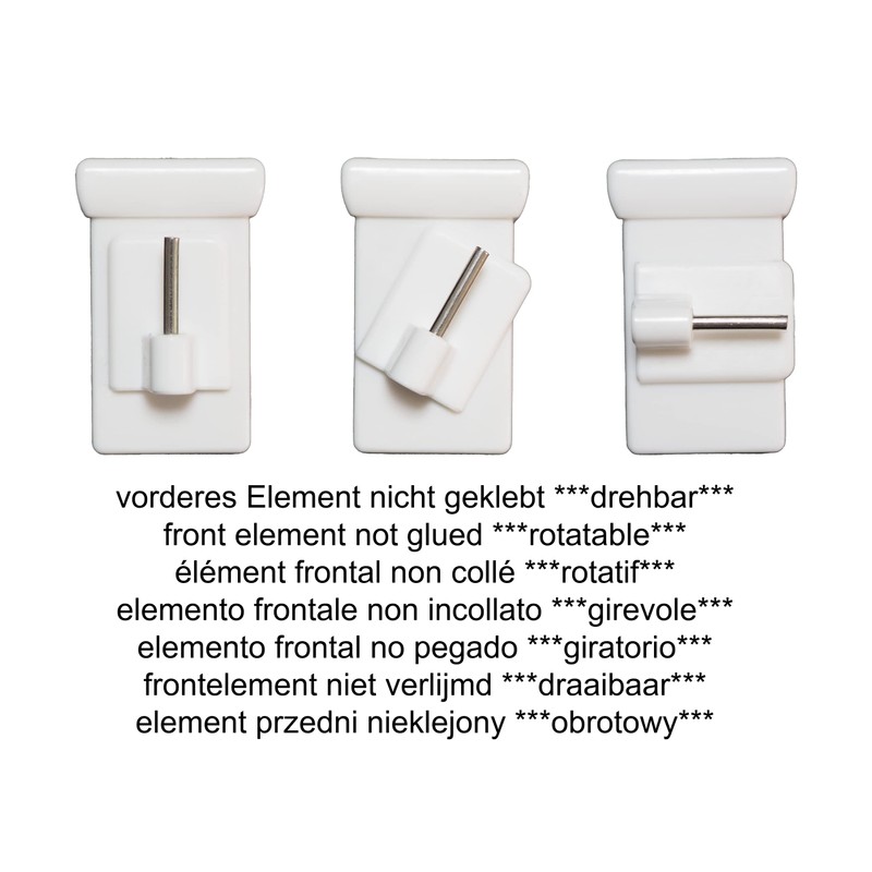 Dekondo - 20x Decorative Window Hooks for Window Decoration White