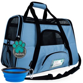 PetAmi Premium Airline Approved Soft-Sided Pet Travel Carrier | Ventilated, Comfortable Design with Safety Features | Ideal for Small to Medium Sized Cats, Dogs, and Pets