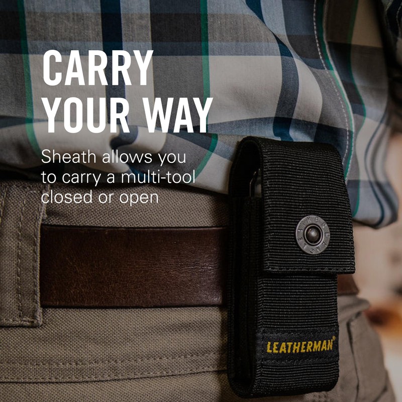 LEATHERMAN, Premium Nylon Snap Sheath, Fits 3.25” to 4.5” Multi-Tools,