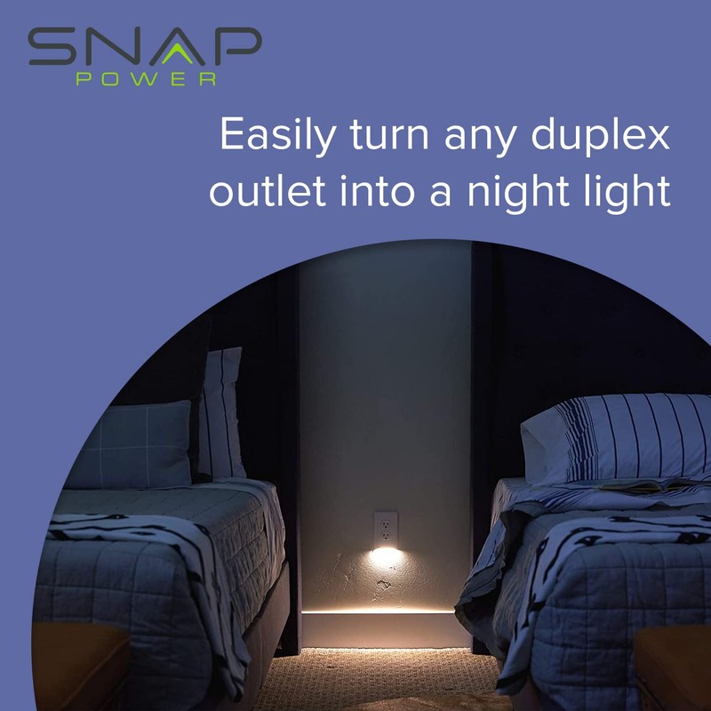 Single - SnapPower GuideLight [For Duplex Outlets] - Replaces Plug-In